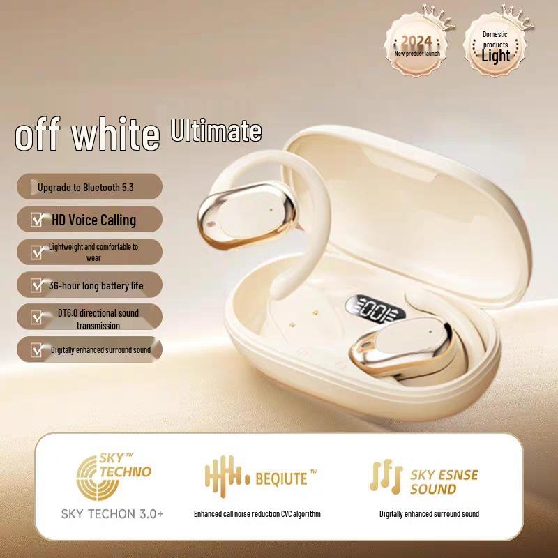 2025 High-Fidelity Open-Ear Bluetooth Headphones with Noise-Canceling, Over-Ear, In-Ear Design, and Ultra-Long Battery Life