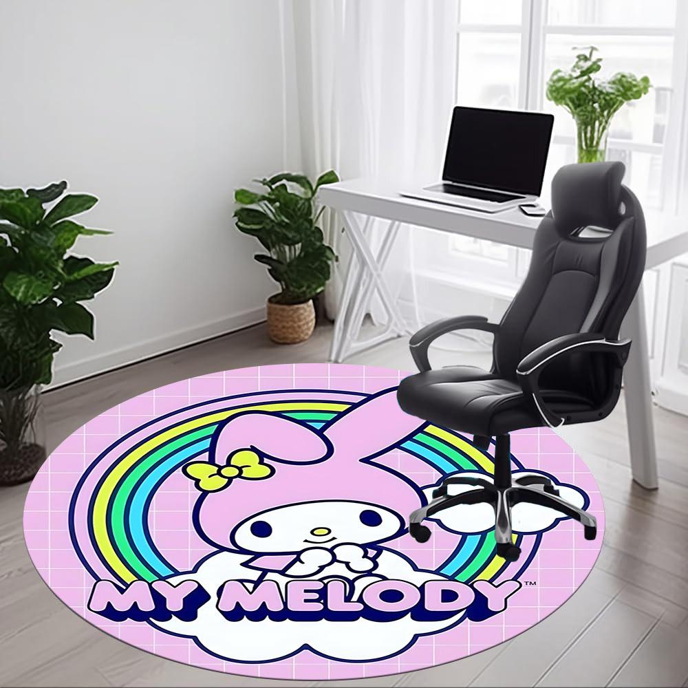My Melody Sanrio Office Round Area Rug, Under Office Chairs Bedroom Living Room Home Decor A0908160