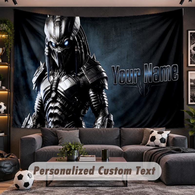 Predator Personalized Tapestry Support Custom Name, Wall Art Home Decoration