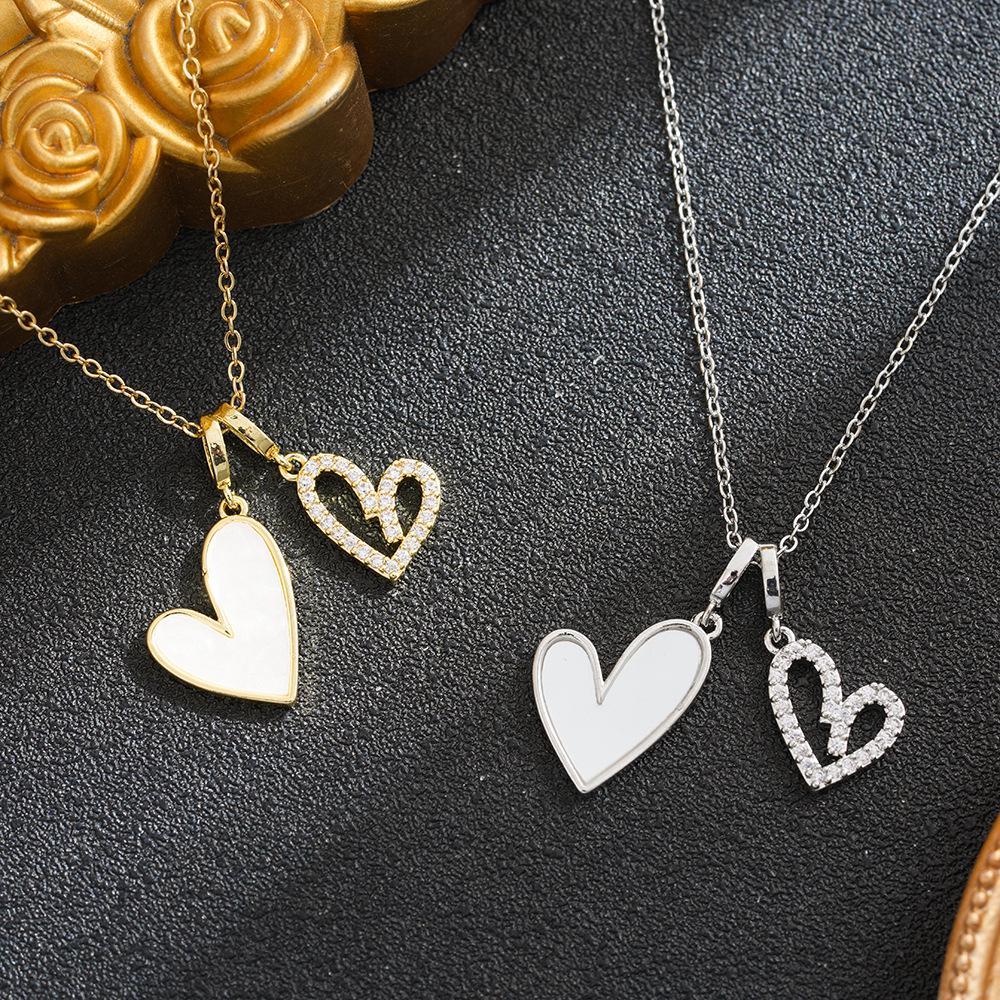 Titanium Steel Women's Exquisite Collarbone Necklace with Copper Micro-Inlaid Plating