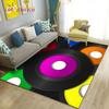 3D Classical Music Vintage Vinyl Record Area Rug Carpet Rug for Living Room Bedroom Sofa Decoration Kid Play Non-slip Floor Mat