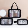 Geantă de depozitare de călătorie pentru femei Pu Geantă cosmetică Geantă de machiaj Genți organizatoare de călătorie Geantă de spălat impermeabilă Cutii cosmetice transparente