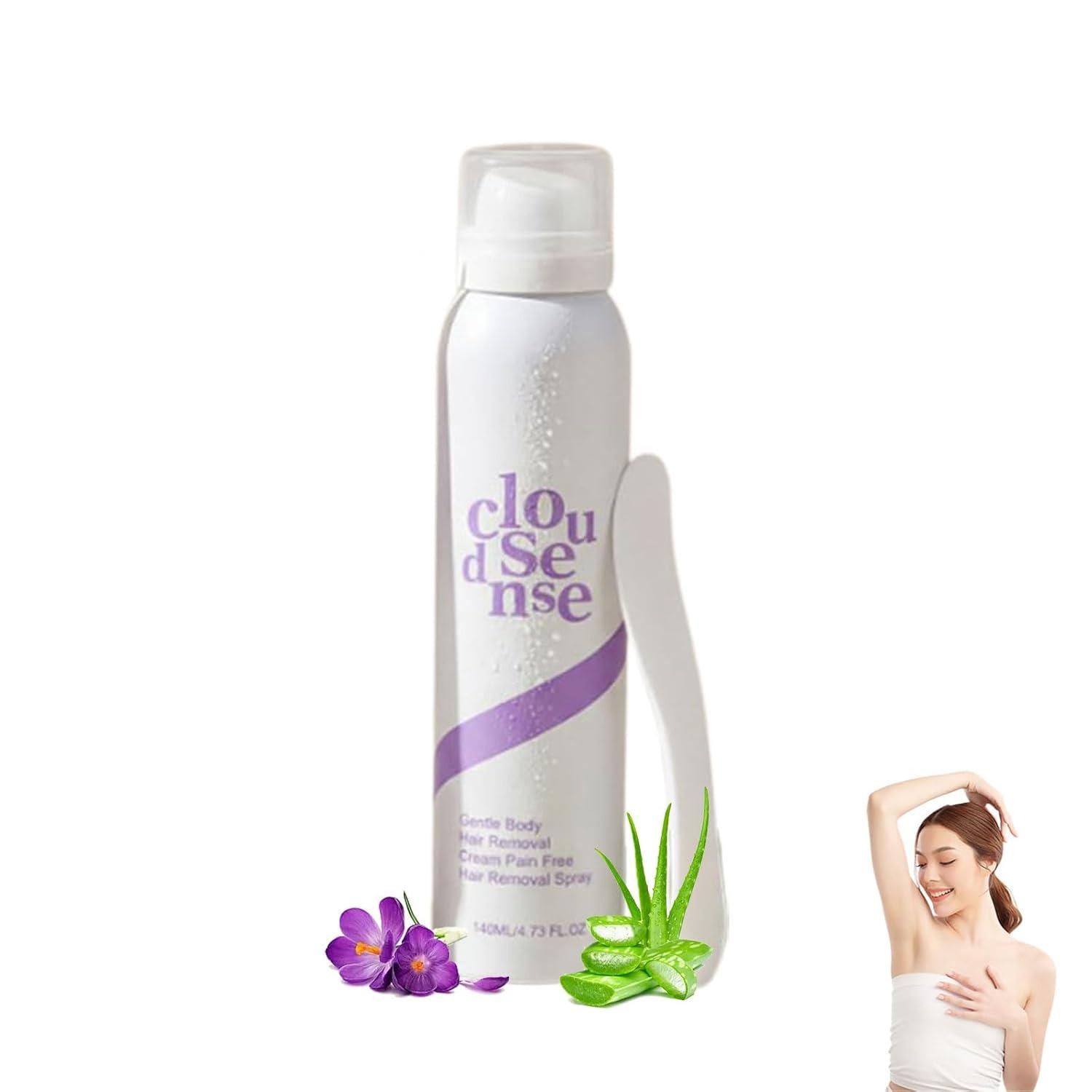 

Cloud Sense Pain-Free Hair Removal Spray for Sensitive Skin, Cloud Sense Smooth Hair Removal Spray,Suitable for Every Skin Type and Corner білий