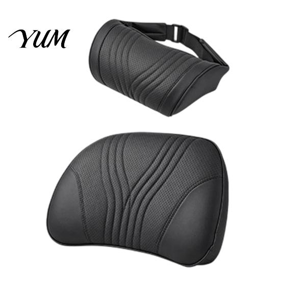 Neck Pain Relief Pillow Car Headrest for Support, Memory Foam with Support Adjustable Strap, Universal Ergonomic Lumbar Cushion Auto Truck SUV