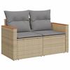 VidaXL Salon de Jardin avec Coussins 4 pcs, Canapés de Terrasse, Ensemble de Meubles de Patio, Mobilier d'Extérieur, Mélange 3225765