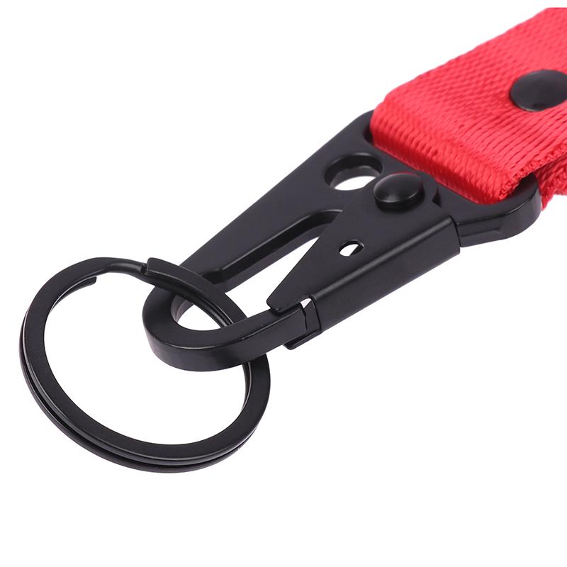 Solid Color Ribbon Keychain Lanyard Business Gift Key Chain For Jdm Car Motorcycle Keychain Key Ring