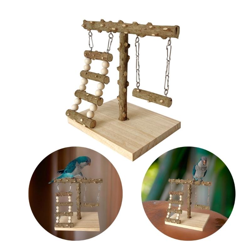 Ladder Toy for Bird Perch Stand Grinding Scratchers Perch Swing Molar Chew Toy for Parrots Parakeets Toy Bird