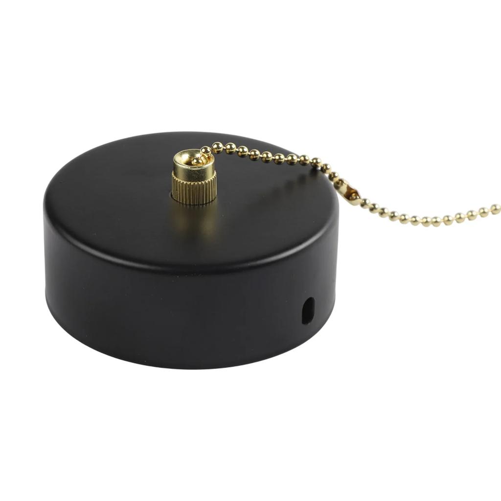 Pull Cord Light Switch for Bathroom Ceiling with 100cm Chain Modern Chrome Design for Enhanced Safety and Easy Control