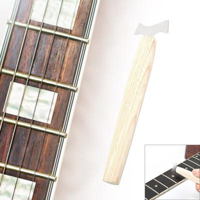 Manche en Bois Scie à Frette de Guitare Grattoir pour Frettes de Guitare Outil de Nettoyage de Copeaux de Bois Accessoires pour Instruments de Musique Facile à Utiliser