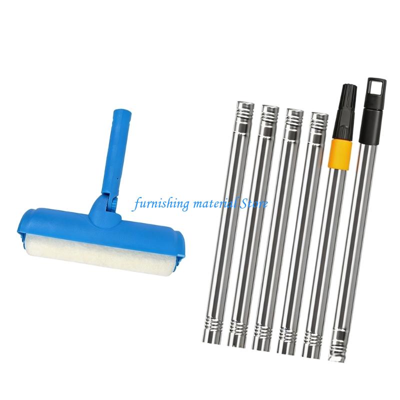 Y5GD 10Inch Ceiling Paint Roller No Drip Set Paint Roller Extension Poles Splashes Guard For Ceiling And Wall Applications