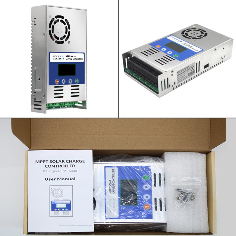 60A MPPT Solar Charge and Discharge Controller 12V 24V 36V 48V Auto for Max PV 190V DC Lead Acid Lithium Battery