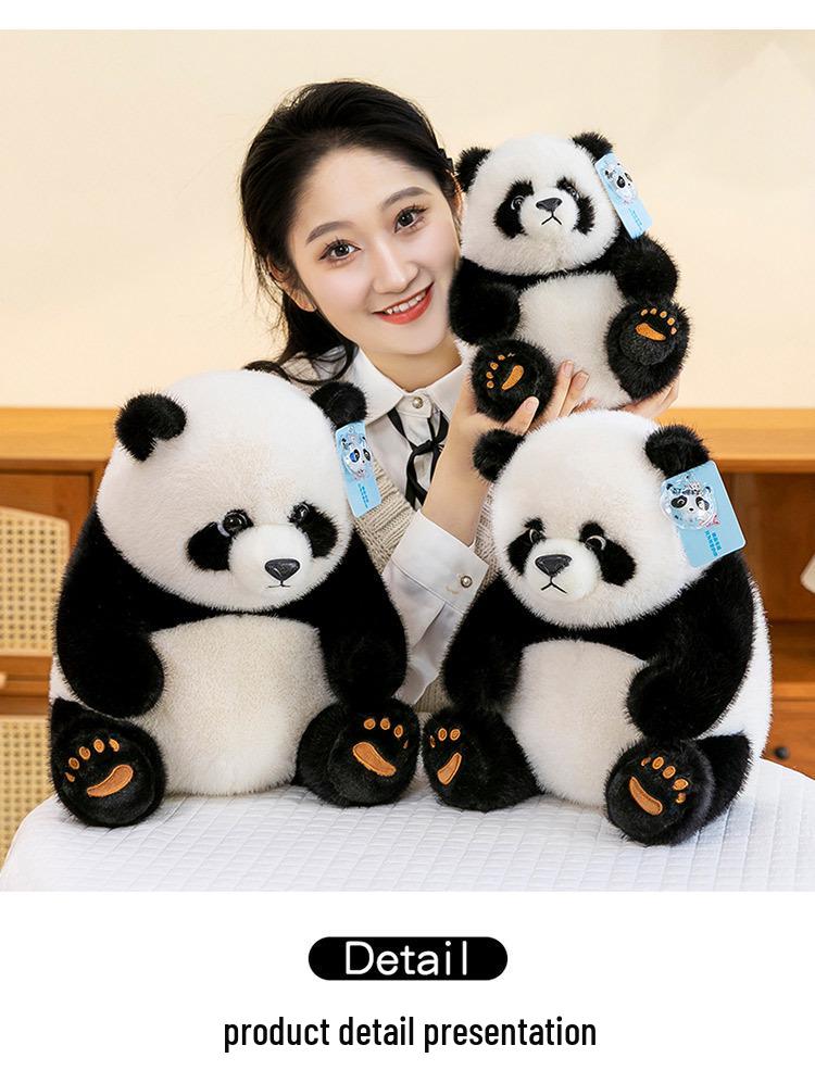 Plyšová hračka ľadový medveď panda - handrová bábika pre deti, Darček z boutique zoologickej záhrady