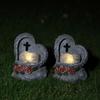 Small Animal Monumen Yard Decoration Compact Memorial Gifts Waterproof Outside Loss of Pet Gift Sola Powered Pet Grave Marker