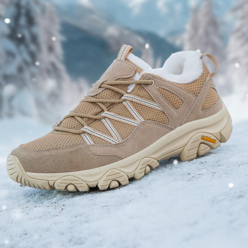 Autumn and Winter Outdoor Mountaineering Casual Shoes Warm Cotton Off-road Shoes Fashion Platform Men's Sports Shoes Dad Shoes
