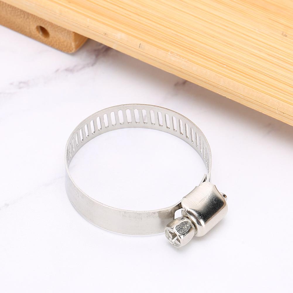 10Pcs 3.5cm Drive Hose Clamps Stainless Steel Water Square Pipe Fastener Buckle