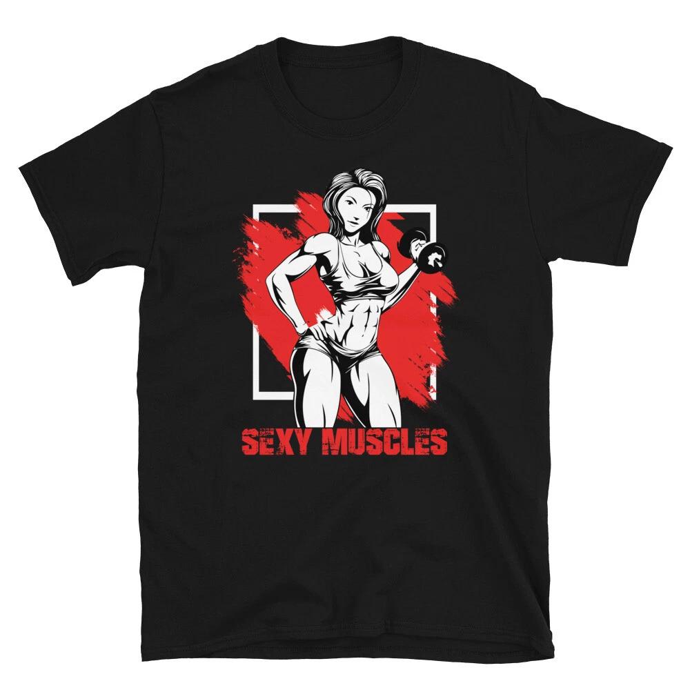 Sexy Muscles Bodybuilding Gym Fitness Muscle T-Shirt XXXXL