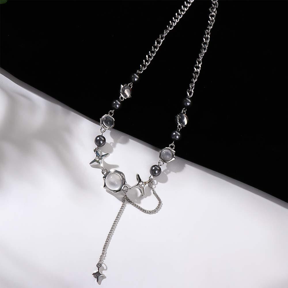 Gift Women Jewelry Accessories Exquisite Star Necklace Korean Style Choker Moon Stone Bracelet