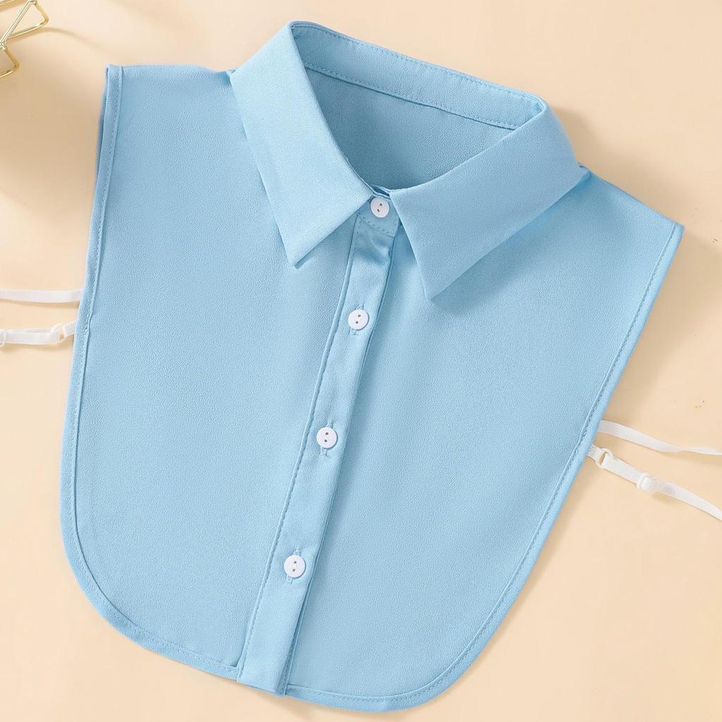 Women's Chiffon Half-Shirt Decorative Collar for Professional or Casual Wear