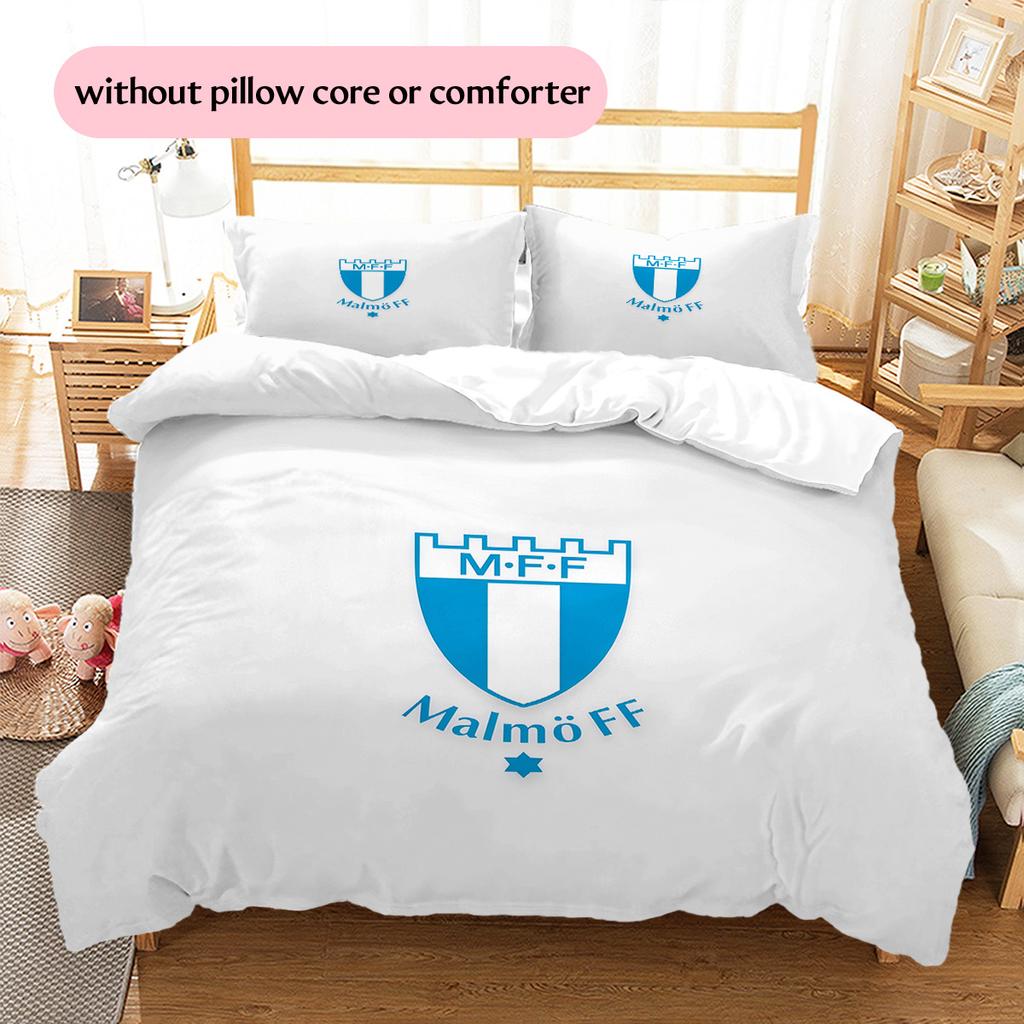 Set Copripiumino Trapuntato con Motivo Malmö FF Decorazione per la Casa Regalo (1 * copripiumino + 2 * federe senza imbottitura)