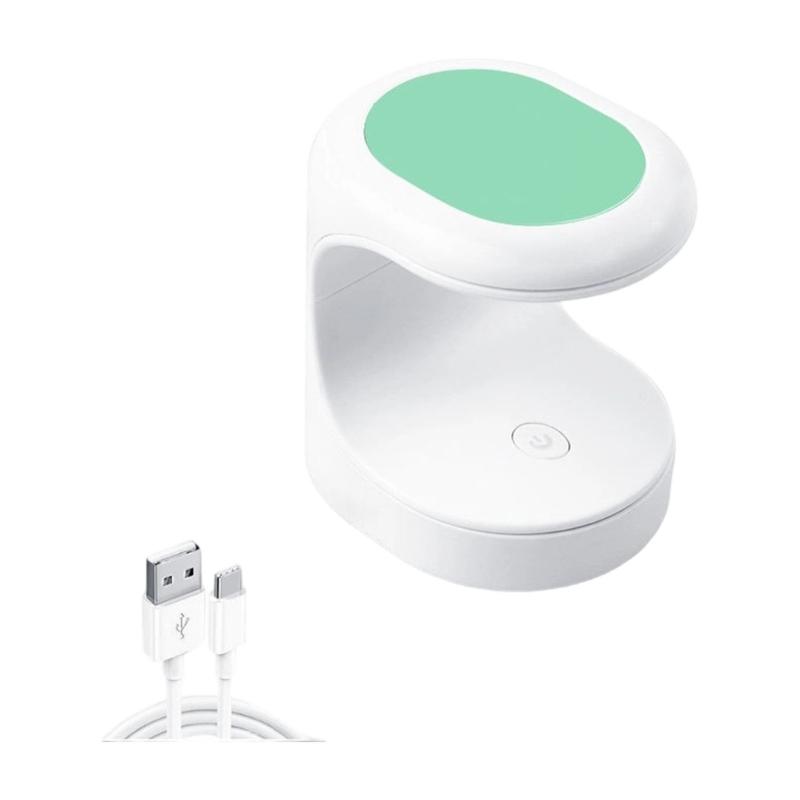 User Friendly ABS Portable Mini Nail Curing Lamp USB Powered Nail Dryers for Easy Button Operation Fast Gel Drying зелёный