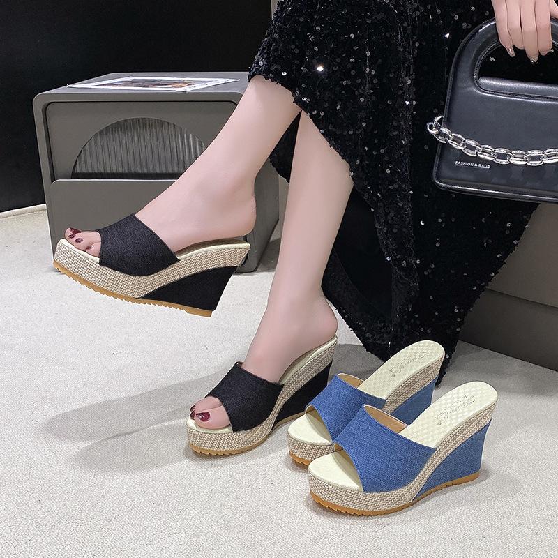 Fashion Women Sandals Chunky Platform Sandals with Wedge Heel Open Toe Summer Shoes
