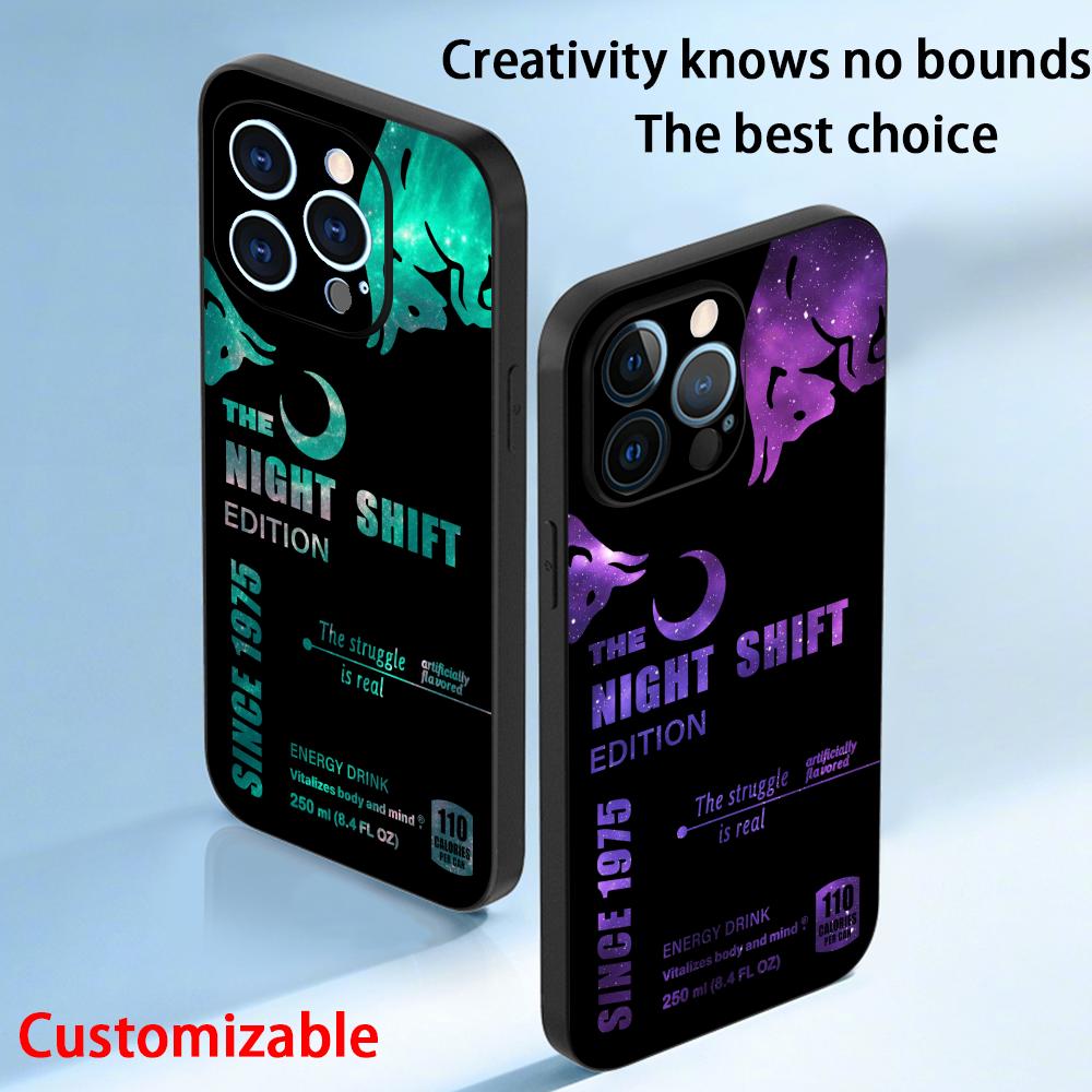 Star Bull Energy Drink schimb de noapte Carcasă Telefon Pentru iPhone 17 16 16e 15 14 13 12 Plus Mini Pro Max Moale neagră Husă Rezistentă la Șocuri