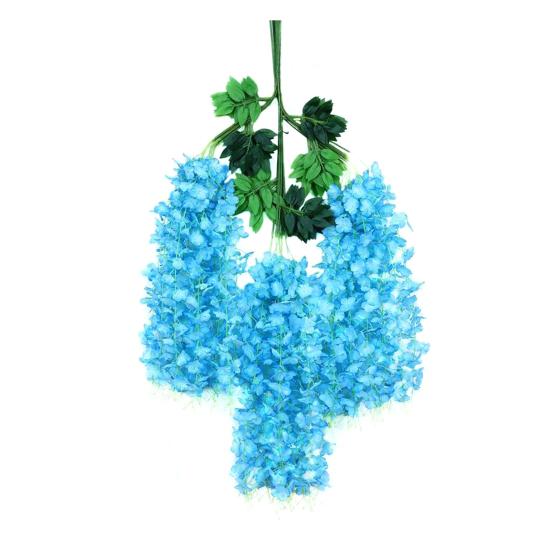Artificial Wisteria Flowers Fake Wisteria Vine Hanging Garland Faux Silk Flower String for Wedding Arch Ceremony Party Garden Home Backdrop Decor