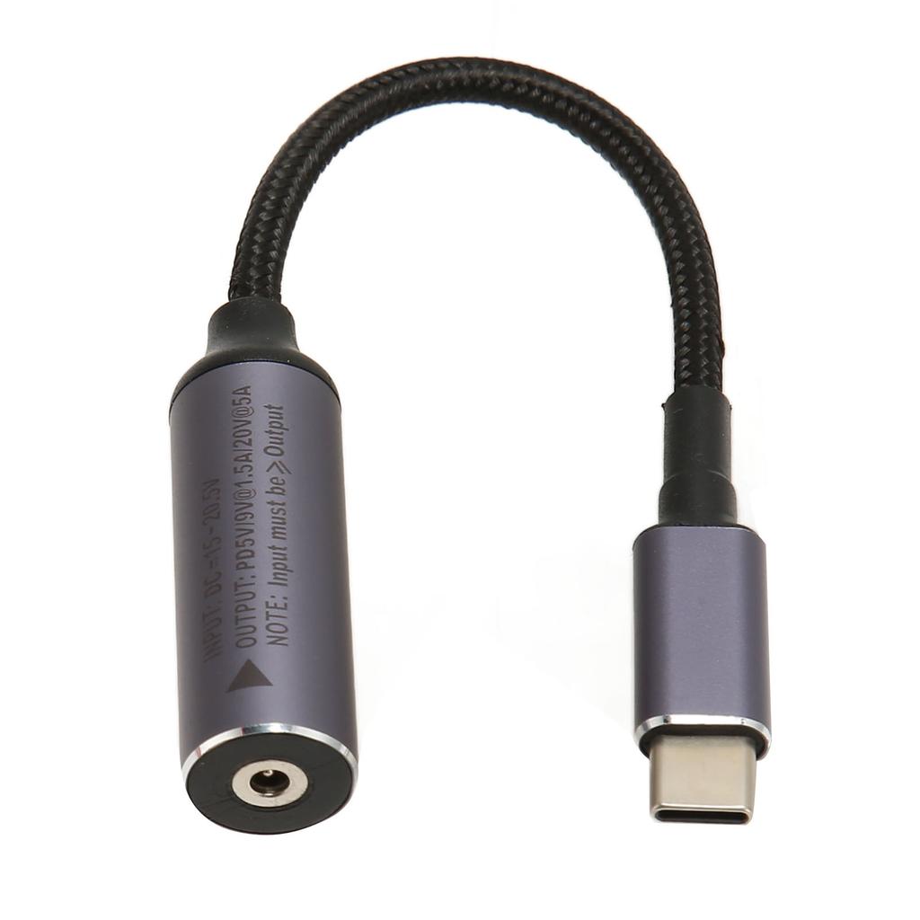 DC3.0mmx1.1mm Female Input To Type C Male Power Charging Cable Support Up To 100W Power PD Charge Cable