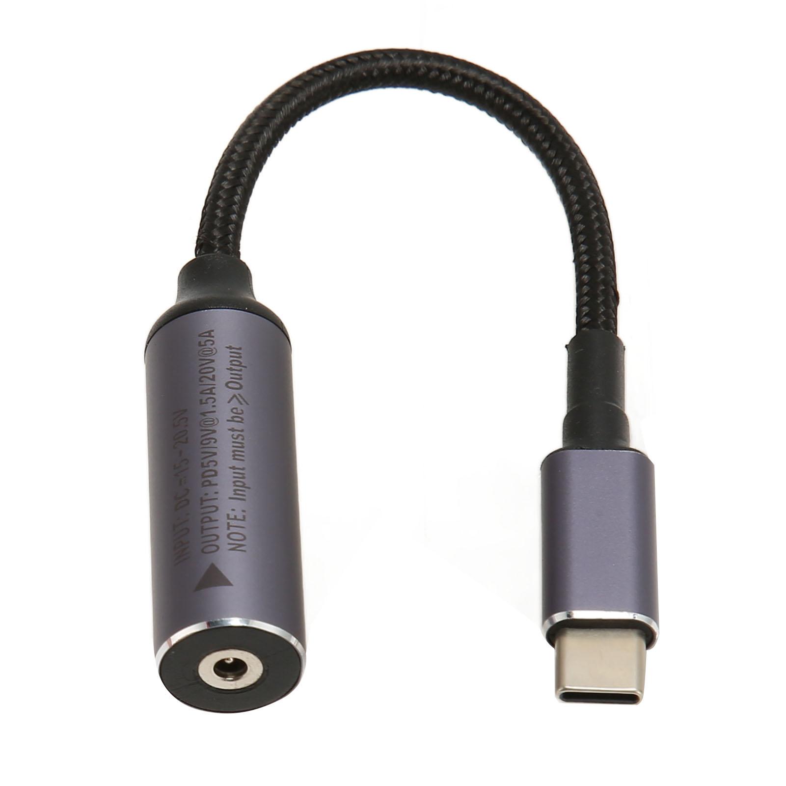 

DC3.0mmx1.1mm Female Input to Type C Male Power Charging Cable Support Up to 100W Power PD Charge Cable