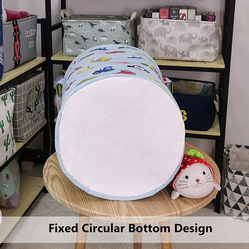 40*50cm Laundry Basket Foldable Canvas Large Dirty Clothes Toys Storage Bags Foldable Hamper With Handles Home Organization
