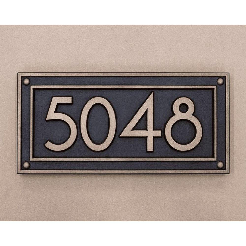 Retro Metal House Number Sign 20x30 cm for Door Wall Yard