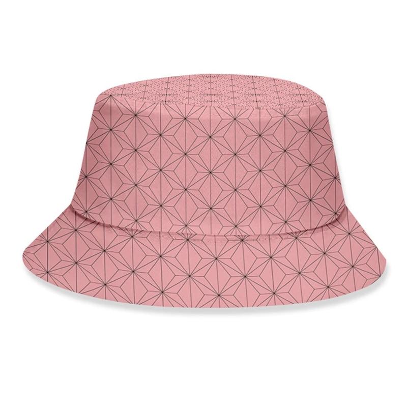 Anime Demon Slayer Cap Cosplay Props Kamado Tanjirou Nezuko Καπέλο εκτύπωσης με κάδο καπέλο Sunhat Γυναικεία Καπέλα Ψαράς Αξεσουάρ Στολή