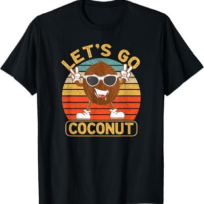 Let's Go Coconuts Funny Fruit Sommer Coconut Vintage T-Shirt