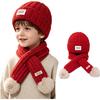 Knitted Kids Hat Scarf Set Soft Baby Beanie Hat New Children Winter Hat  Cold Weather Accessories