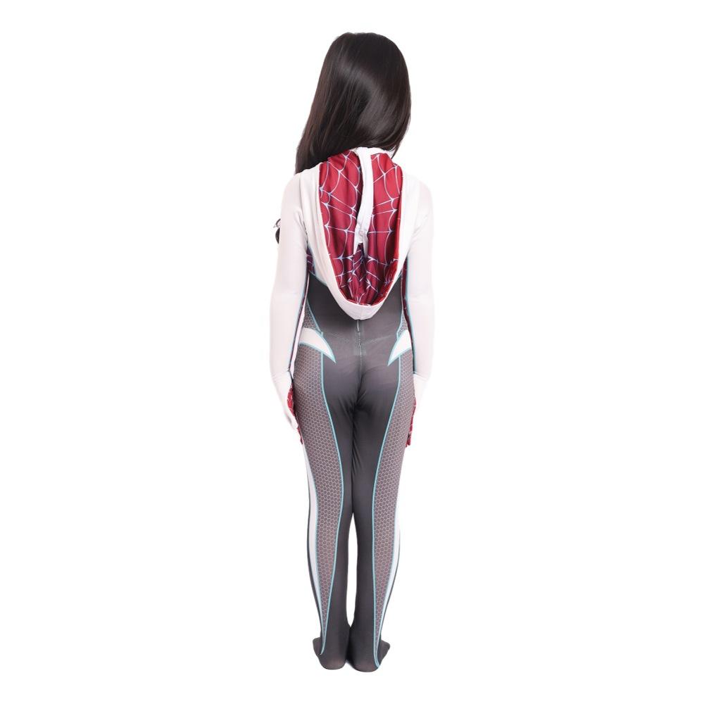 Superhero Women Adult Bodysuit Halloween Cosplay Jumsuit For Spider-Verse Gwen Stacy Costume Height 160-170cm