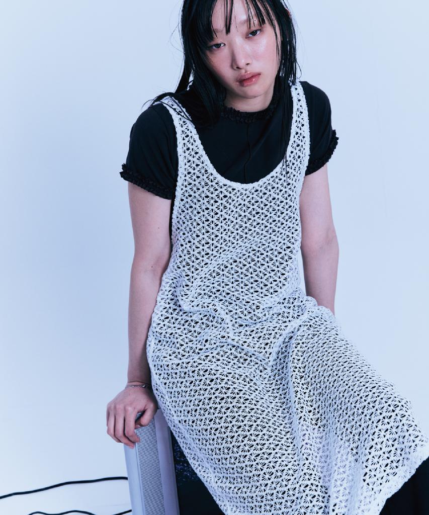 Guwolsibil Lace See-Through Long Dress White