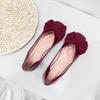 Square Toe With Bow Shoes for Women Slip-on Bride High Quality Fashion Sale Spring Genuine Mark Casual 2025 Trend 39 Woman Flats