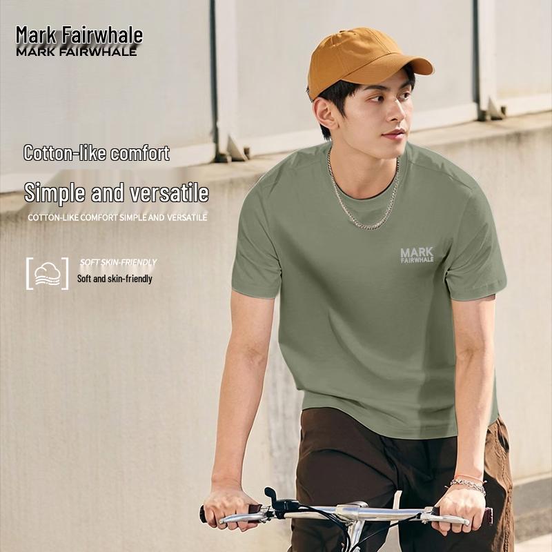 MARK FAIRWHALE Men s Letter Print Short Sleeve T-Shirt XL