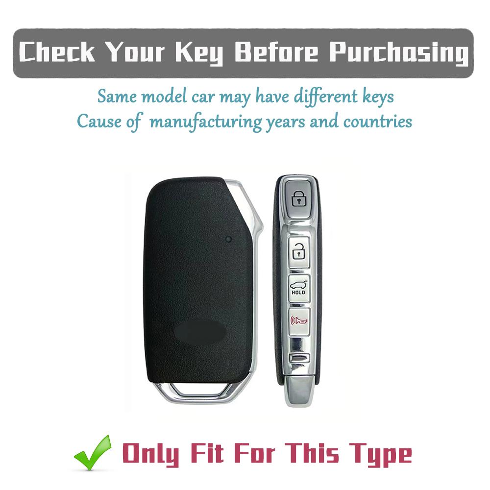 4 Buttons Full Protection TPU Car Key Fob Cover for Kia Sportage K5 K8 Cerato Sorento Soul Ray Telluride - Key Holder Key Chain