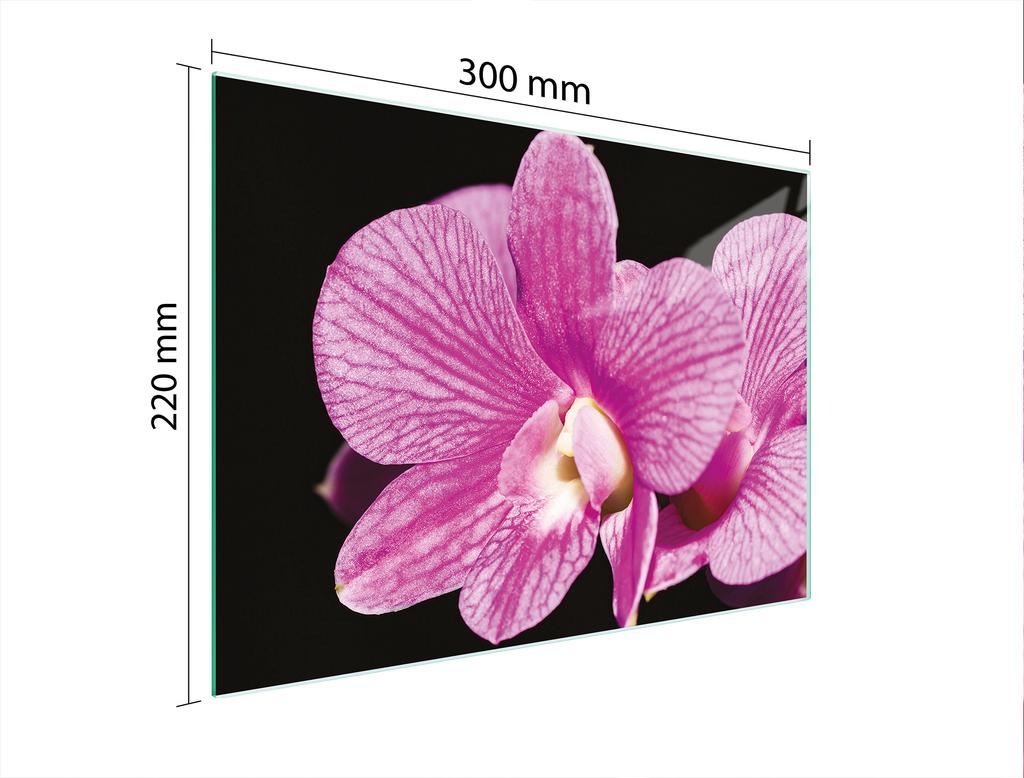 SZKLANA DESKA DO KROEJNIA 30x22 ORCHIDEA
