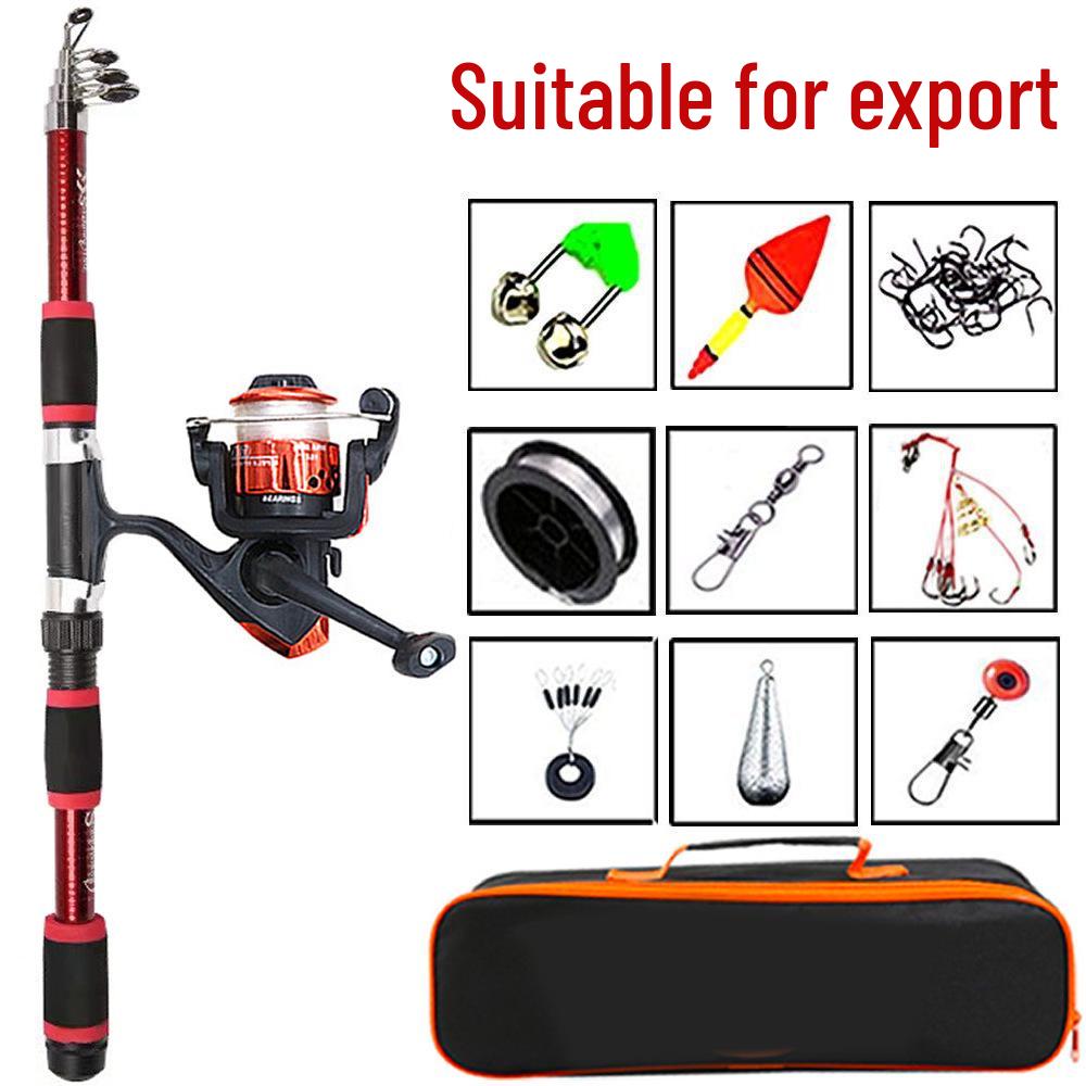 "Portable Fiberglass Sea Fishing Rod Set for Long-Distance Casting"