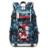 Zaino da Studente con Stampa Anime Motosega Grande Capacità Borsa Scolastica Casual per Bambini Adolescenti