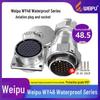 Weipu WY485 Industrial Aviation Plug & Connector - 7, 20, 27, 38, 42 Pin - Male/Female Options