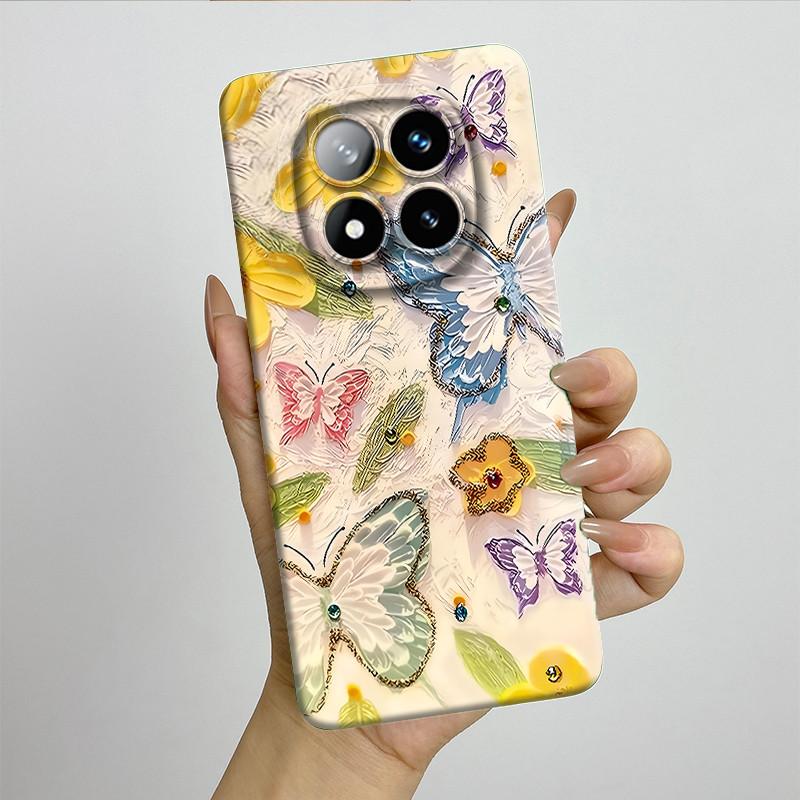 Für Redmi Note 14 Pro Plus 5G Hülle Note14 Pro+ 5G Weiche Silikon Handyhülle Süß Bemalte Modische Cartoon-Bedruckte Rückseite