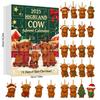 Christmas Blind Box Highland Cattle Series Acrylic Holiday Decorations For Festive Tree Ornaments And Gifts