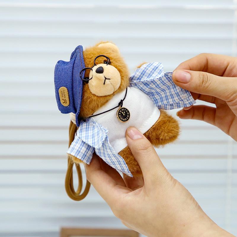 Animal Bear Plush Keychain 12in Short Plush Soft Backpack Gift For Gift Kids
