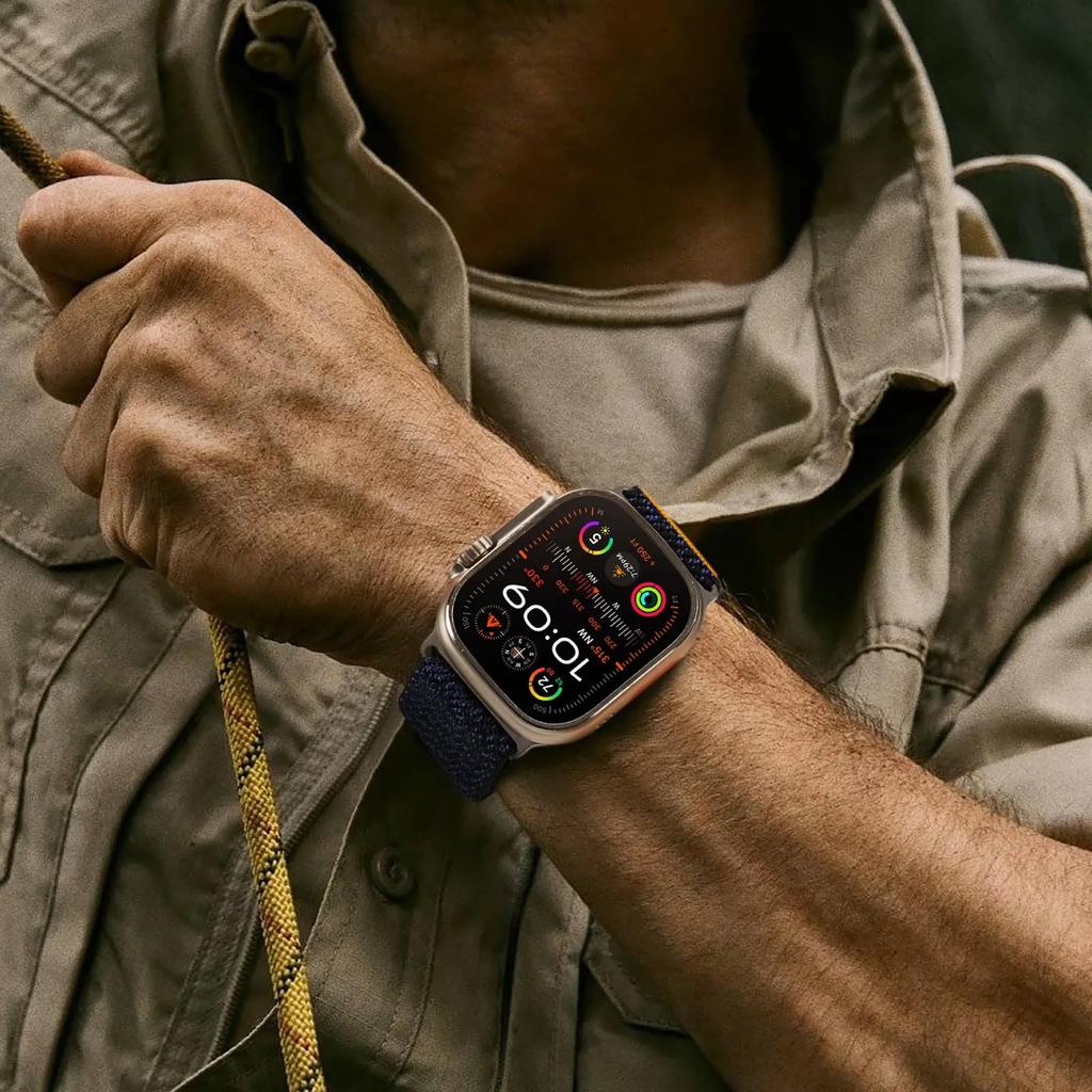 Nylon Loop Strap for Apple Watch Band 49mm 46mm 42mm 45mm 44mm Sport Bracelet for IWatch Series Ultra 2 10 9 8 7 SE 6 5 4 Correa