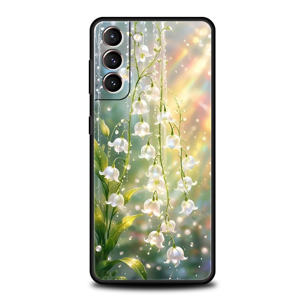 

Lily Of The Valley Clear Floral Phone Case for Samsung Galaxy S26 S25 S24 S23 S22 S20 S21 FE Ultra S25 Edge Plus Soft TPU Shell Samsung S23Plus