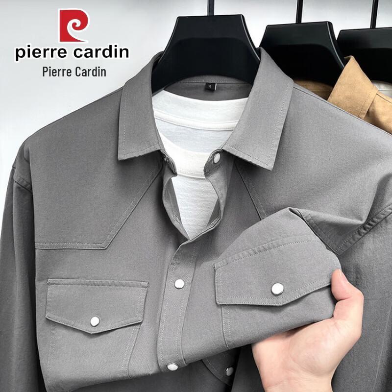 Мужская повседневная рубашка Pierre Cardin из хлопка, не мнущаяся L/40