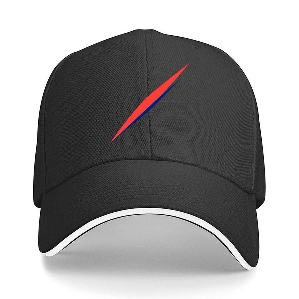 Minimal Red Diagonal Stripe Graphic Sandwich Baseball Cap Sun Cap Outdoor Workouts Hat